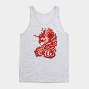 Red Rose Unicorn Tank Top